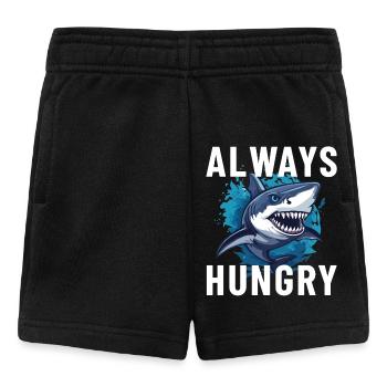 Always hungry shark - Baby Shorts - black - Front