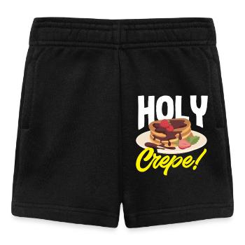 Pancakes Holy Crepe Funny Breakfast Delight - Baby Shorts - black - Front
