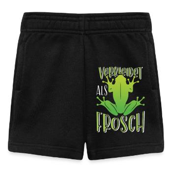 Faschingsparty VERKLEIDET ALS FROSCH Lustiges - Baby Shorts - Schwarz - Vorne