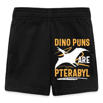 Drôle de Dino Jeu de mots Ptérodactyle - Short Bébé - noir - Devant