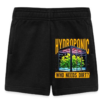 Hydroponik, wer braucht schon Dreck? - Baby Shorts - Schwarz - Vorne