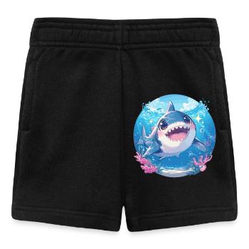 Weiße Haie Weißer Hai - Baby Shorts - Schwarz - Vorne