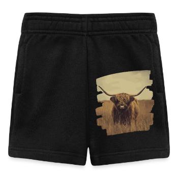 Scottish Highland cattle - Baby Shorts - black - Front
