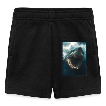 Weiße Haie Weißer Hai - Baby Shorts - Schwarz - Vorne