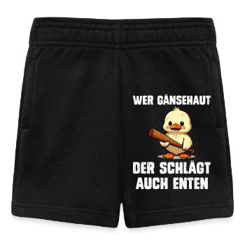 Faschingskostüm WER GÄNSEHAUT DER SCHLÄGT AUCH - Baby Shorts - Schwarz - Vorne