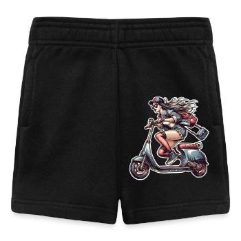 Scooter Moped Moped Scooter - Baby Shorts - black - Front