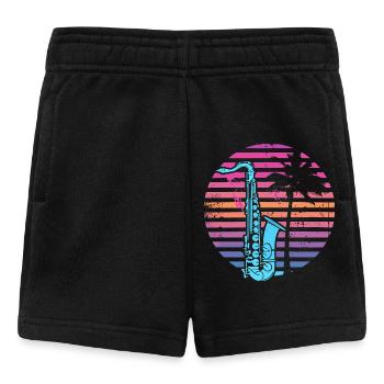 90s Saxophone - Baby Shorts - black - Front
