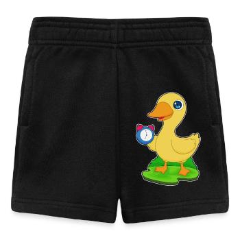 Ente Wecker - Baby Shorts - Schwarz - Vorne