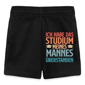 Doktortitel HABE DAS STUDIUM MEINES MANNES - Baby Shorts - Schwarz - Vorne