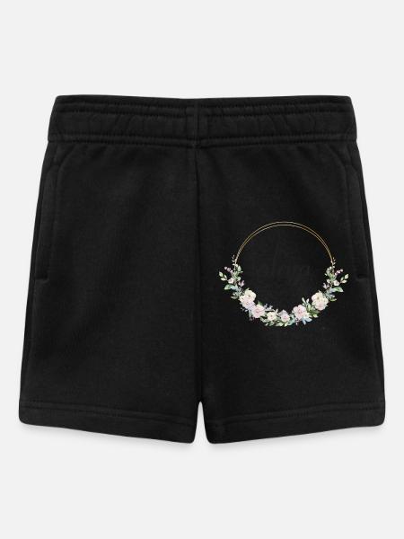 Alena ! Nom : Floral - Short Bébé - noir