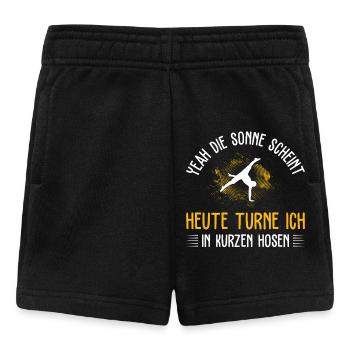 Turnen Mädchen Gymnastik Turnanzug Turnerin - Baby Shorts - Schwarz - Vorne