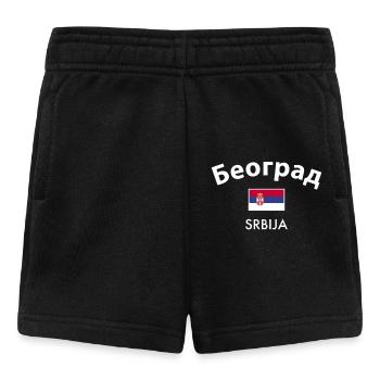 Belgrade Belgrade Serbie Serbie Drapeau - Short Bébé - noir - Devant