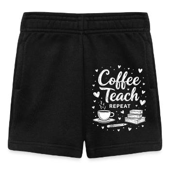 CoffeeTeach Repeat – Teacher Educator Education - Baby Shorts - black - Front