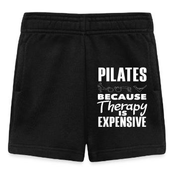 Pilates because therapy is expensive - Baby Shorts - black - Front
