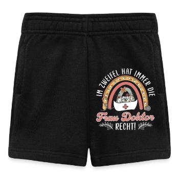Doktortitel IM ZWEIFEL HAT FRAU DOKTOR RECHT - Baby Shorts - Schwarz - Vorne