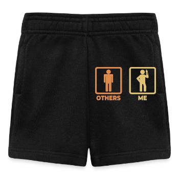 Lustiger Eiscreme Enthusiast - Baby Shorts - Schwarz - Vorne