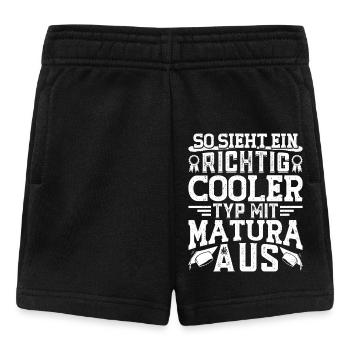Abi SO SIEHT EIN RICHTIG COOLER TYP MIT MATURA AUS - Baby Shorts - Schwarz - Vorne