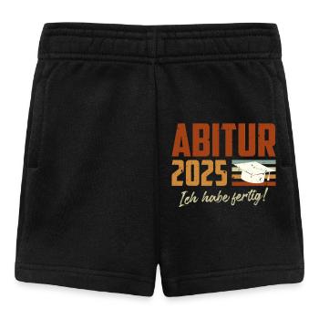 ABITUR 2025 ICH HABE FERTIG Abiturient Lustiges - Baby Shorts - Schwarz - Vorne