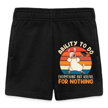 Abitur ABILITY ZU ALLEM FÄHIG Lustiges - Baby Shorts - Schwarz - Vorne