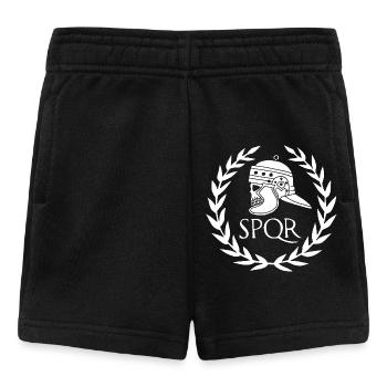Empire romain et crâne blanc - Short Bébé - noir - Devant
