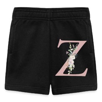 Z Monogram, Floral, Personnalisable - Short Bébé - noir - Devant