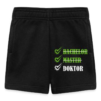 Doktortitel Lustig BACHELOR MASTER DOCTOR Lustiges - Baby Shorts - Schwarz - Vorne