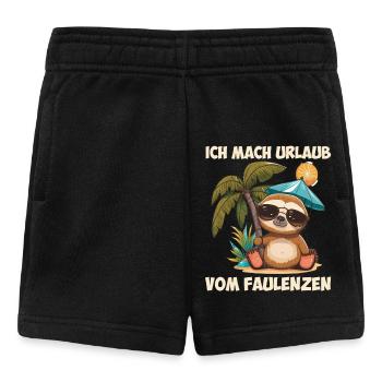 Abiturient ICH MACH URLAUB VOM FAULENZEN Lustig - Baby Shorts - Schwarz - Vorne