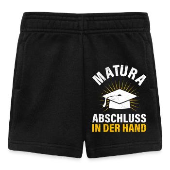 MATURA ABSCHLUSS IN DER HAND Lustiges Maturanten - Baby Shorts - Schwarz - Vorne