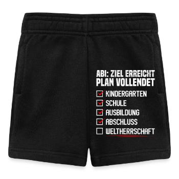 Abitur ABI ZIEL ERREICHT PLAN VOLLENDET Lustiges - Baby Shorts - Schwarz - Vorne