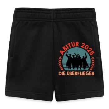 ABITUR 2025 DIE ÜBERFLIEGER Abiturient Lustiges - Baby Shorts - Schwarz - Vorne