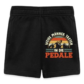 Radfahrer WEISE MÄNNER TRETEN IN DIE PEDALE Lustig - Baby Shorts - Schwarz - Vorne