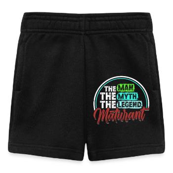 Maturant MAN THE MYTH THE LEGEND Lustiges - Baby Shorts - Schwarz - Vorne
