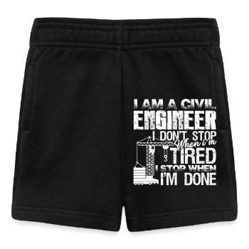 Civil Engineer I Stop When I am Done - Baby Shorts - black - Front