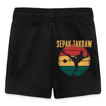 Sepak Takraw Joueur Foot Volley-ball Footvolley - Short Bébé - noir - Devant