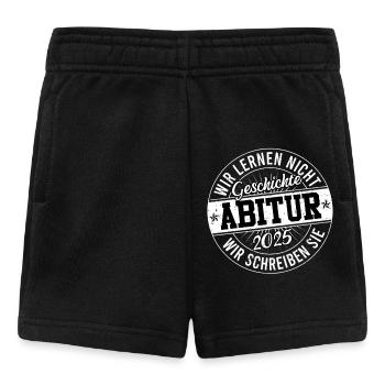 Abitur WIR LERNEN NICHT ABITUR 2025 Lustiges - Baby Shorts - Schwarz - Vorne