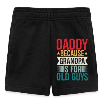 papa parce que grand-père est pour les vieux - Short Bébé - noir - Devant