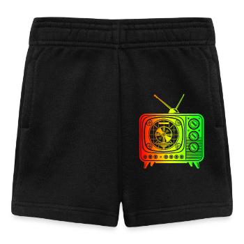 Retro TV – Oldschool Vibes - Baby Shorts - black - Front