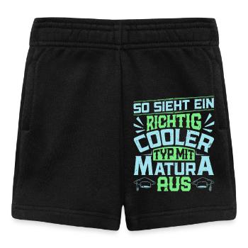 Abi SO SIEHT EIN RICHTIG COOLER TYP MIT MATURA AUS - Baby Shorts - Schwarz - Vorne