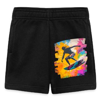 Surfeur Surf Planche de surf Surf - Short Bébé - noir - Devant