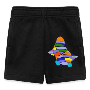 Art Tortue de mer nageant - Short Bébé - noir - Devant