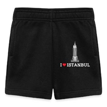 I Love Istanbul Cool Estate Empire Türkei Flagge - Baby Shorts - Schwarz - Vorne