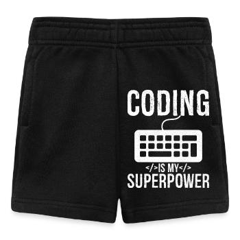 Le codage est mon superpouvoir - Short Bébé - noir - Devant