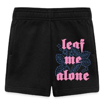 Leaf Me Alone – Botanik mit Attitüde - Baby Shorts - Schwarz - Vorne