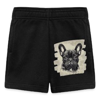 Frenchie Französische Bulldogge - Baby Shorts - Schwarz - Vorne