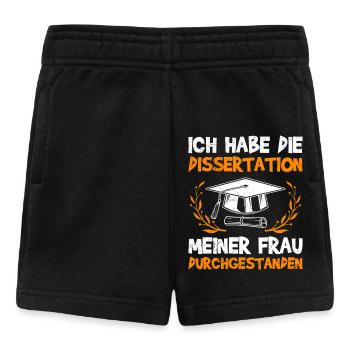 Ehemann DIE DISSERTATION MEINER FRAU Lustig - Baby Shorts - Schwarz - Vorne