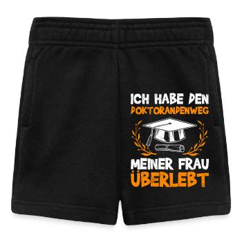 Doktor Lustig HABE DOKTORANDENWEG MEINER FRAU - Baby Shorts - Schwarz - Vorne