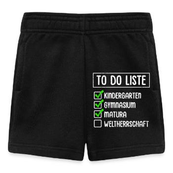 Matura Abschluss KINDERGARTEN GYMNASIUM MATURA - Baby Shorts - Schwarz - Vorne