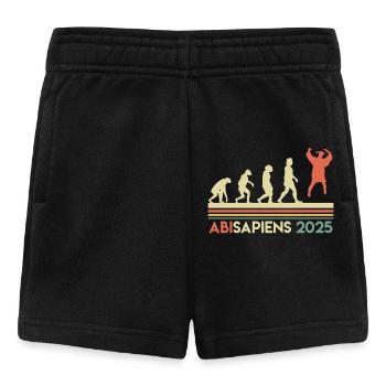 Abitur ABISAPIENS 2025 Evolutions Lustiges - Baby Shorts - Schwarz - Vorne