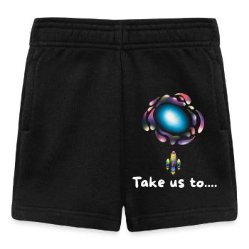 Fusée Galaxy Néon - Short Bébé - noir - Devant