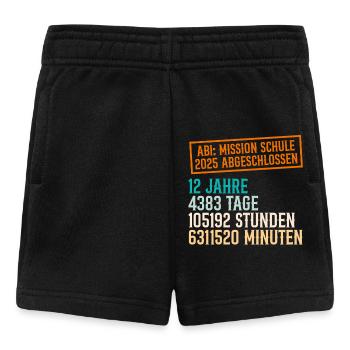 Abitur 12 JAHRE 4383 TAGE 105192 STUNDEN Lustiges - Baby Shorts - Schwarz - Vorne